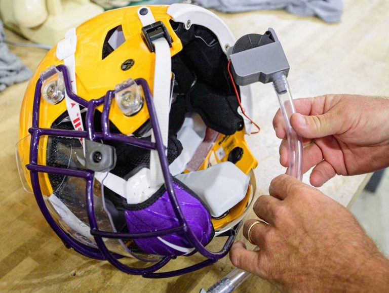 New Helmet Fan Cooling Device Developed At Lsu To Help Protect Players