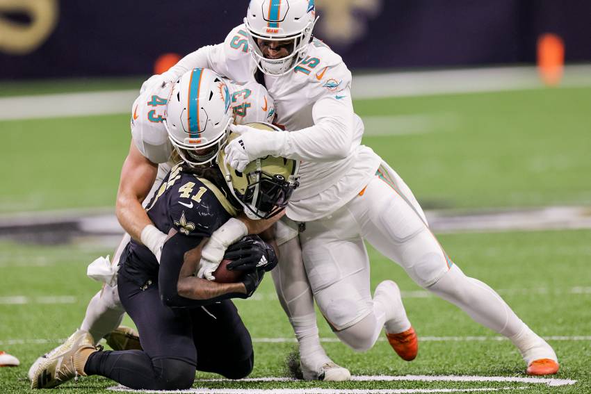 Depleted Saints easily exceed tiny margin for error in loss to Dolphins