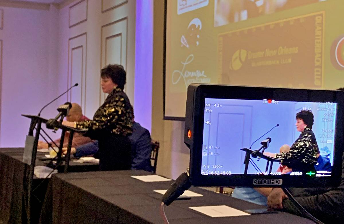 Video: Gayle Benson at Greater New Orleans Quarterback Club