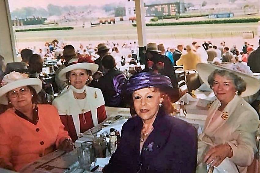 Lou Ladato, Sadie Marcello, Edna Carden & JoAn Stewart at the Kentucky Derby