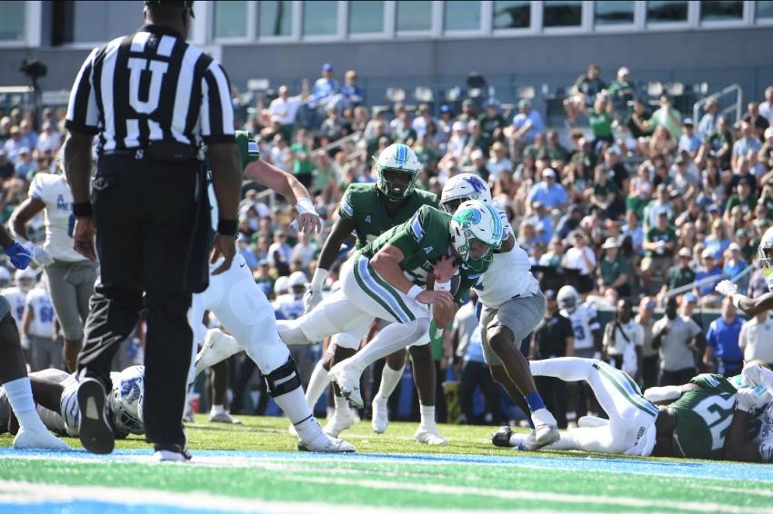 No. 25 Tulane rides monster first half to 38-28 win over Memphis