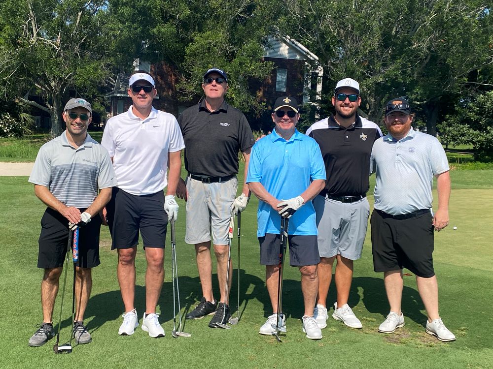 The Nicoll’s Limousine team consisting of owner Mike Nicoll, along with Robert Emmett, Steve Calamari, Archie Rodenkirch and New Orleans Saints Head Coach Dennis Allen took home first place in the event with a score of 26 under par 46.
